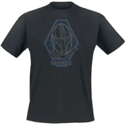 "The Mandalorian - Outline Helm Diamond" T-Shirt Schwarz Von Star Wars