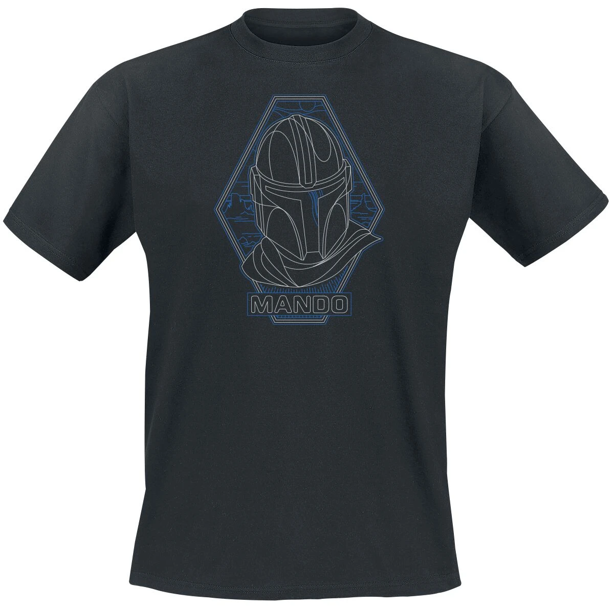 "The Mandalorian - Outline Helm Diamond" T-Shirt Schwarz Von Star Wars 3 "The Mandalorian - Outline Helm Diamond" T-Shirt Schwarz Von Star Wars