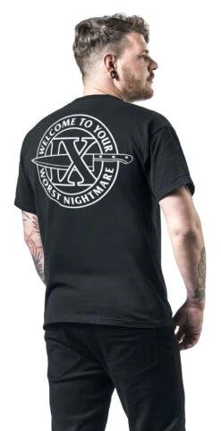 "Worst Nightmare" T-Shirt Schwarz Von Ice Nine Kills -Stil Tanz Verkaufsgeschäft 551705wb