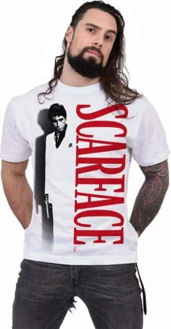 "Shadow" T-Shirt Weiß Von Scarface -Stil Tanz Verkaufsgeschäft 553715wa
